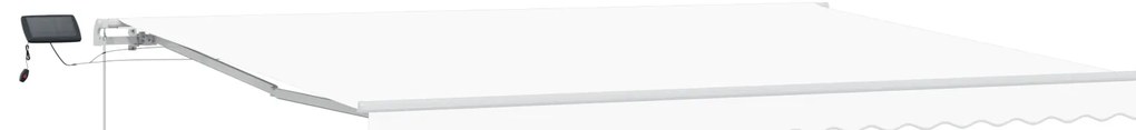 vidaXL Χειροκίνητη Ανασυρόμενη Τέντα με LED Λευκή 450x300 εκ.