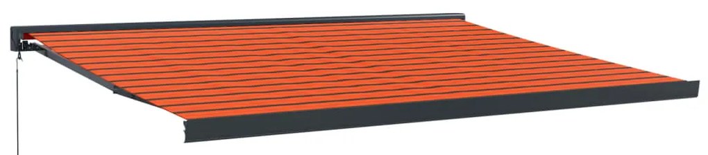 vidaXL Τέντα Πτυσσόμενη Πορτοκαλί/Καφέ 4,5 x 3 μ. Ύφασμα και Αλουμίνιο