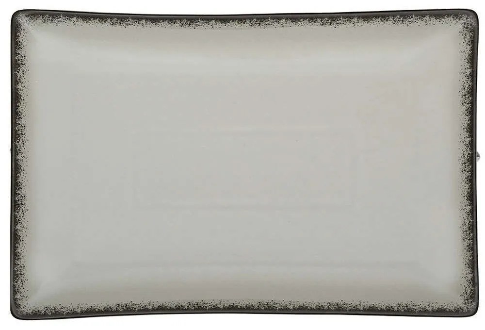 Πιατέλα Ορθογώνια Pearl 07-16449 21x10,5cm Grey Estia Porcelain