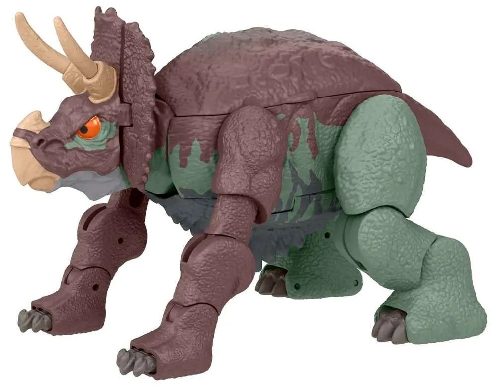 Φιγούρα Jurassic World HPD33 Massive Stretch Giganotosaurus Nasutoceratops Brown-Green Mattel