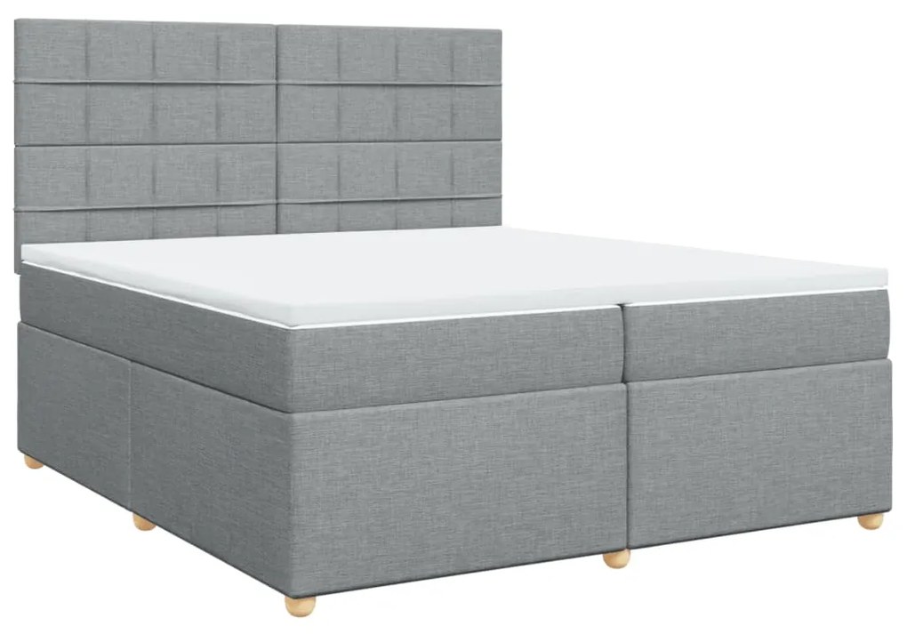 ΚΡΕΒΑΤΙ BOXSPRING ΜΕ ΣΤΡΩΜΑ ΑΝΟΙΧΤΟ ΓΚΡΙ 200X200 ΕΚ. ΥΦΑΣΜΑΤΙΝΟ 3291387