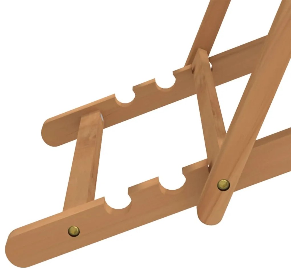 vidaXL Ξαπλώστρα Μπλε 56 x 105 x 96 εκ. από Ξύλο Teak