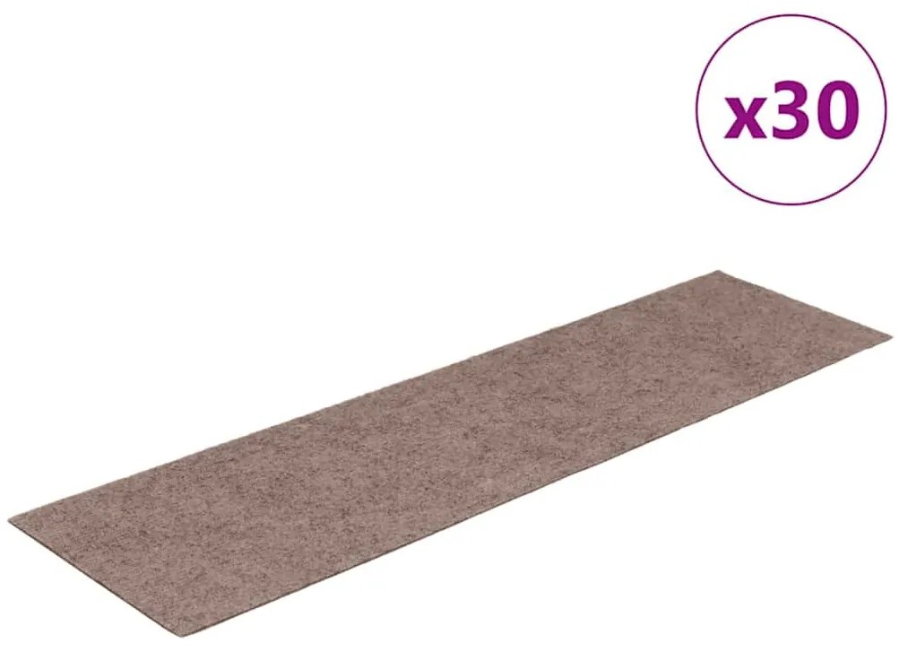 vidaXL Πατάκια για σκάλες Αυτοκόλλητα 30 τεμάχια 76x20 cm Ορθογώνια