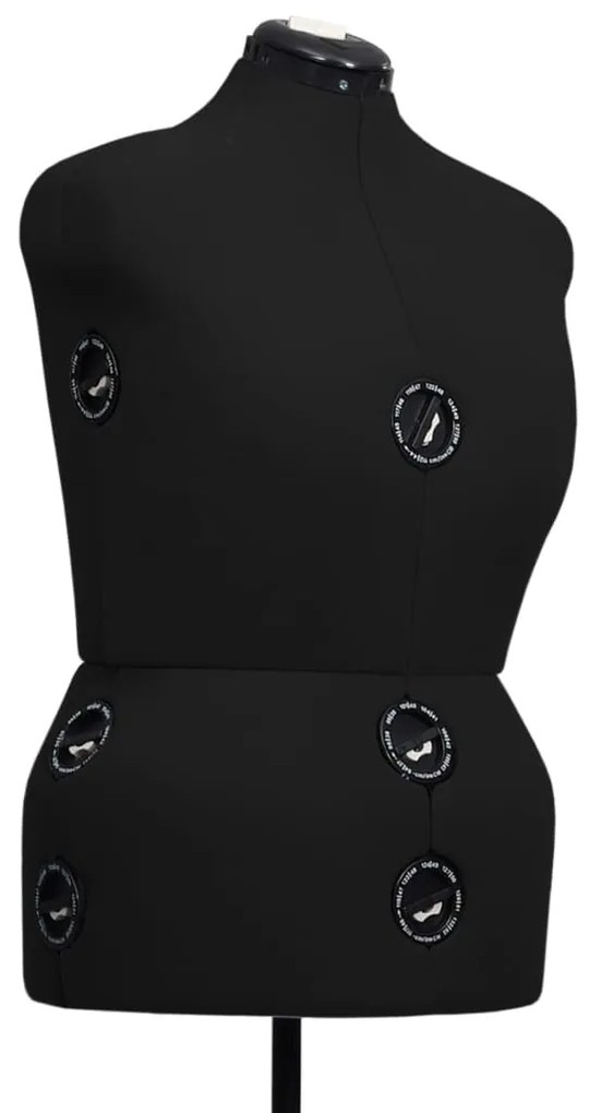 vidaXL Κούκλα Ραπτικής Ρυθμιζόμενη Γυναικεία Μαύρη L Μέγεθος 44-50