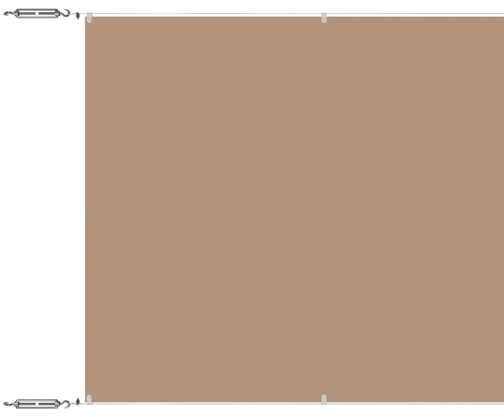 vidaXL Τέντα Κάθετη Taupe 140 x 600 εκ. από Ύφασμα Oxford