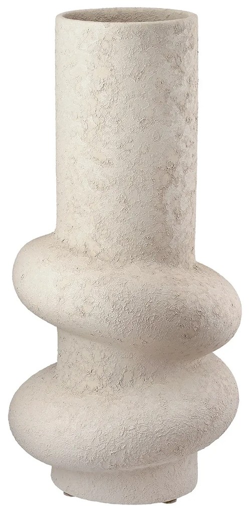 Βάζο &#039;Ring&#039; Κεραμικό Ανοιχτό Γκρι 31x15cm