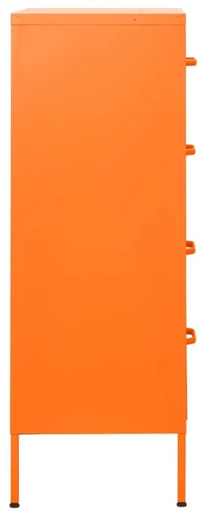 Συρταριέρα Πορτοκαλί 80 x 35 x 101,5 εκ. από Ατσάλι - Πορτοκαλί