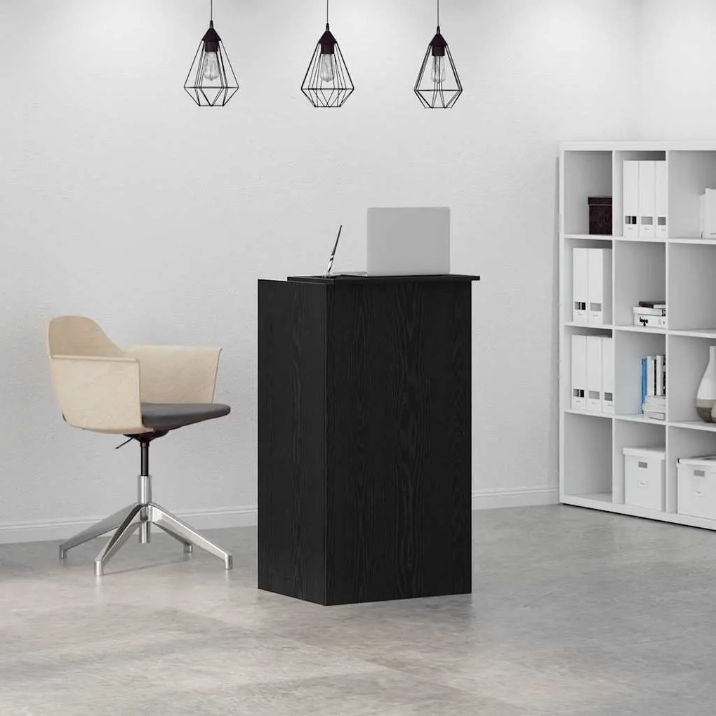 vidaXL Γραφείο υποδοχής Μαύρο 55x50x103,5 cm Κατασκευασμένο ξύλο