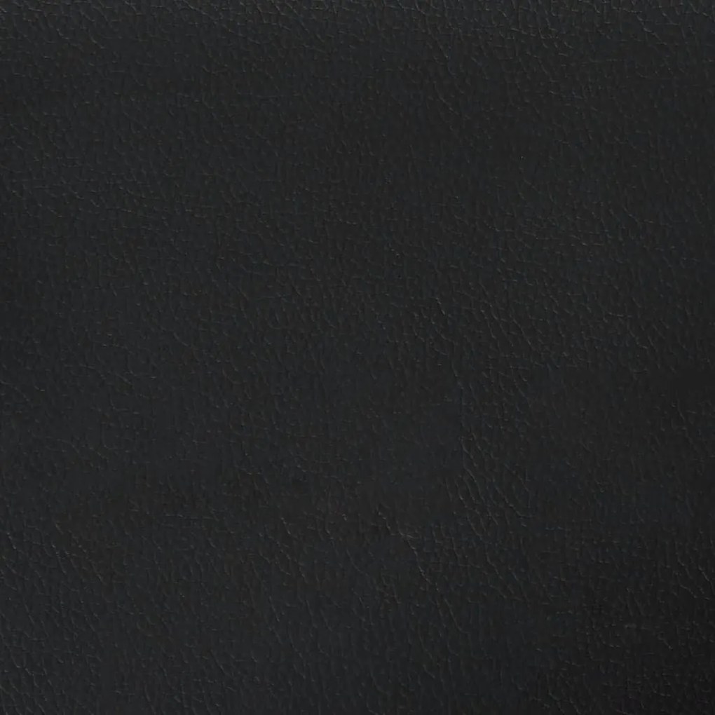 Καναπές Διθέσιος Μαύρος 120εκ. Συνθετικό Δέρμα με Μαξιλάρια - Μαύρο