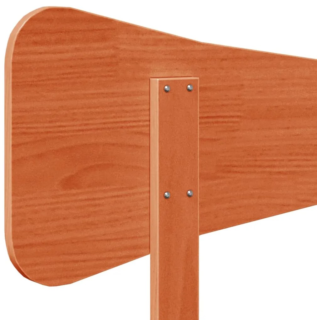 vidaXL Κεφαλάρι Καφέ Κεριού 90 εκ. από Μασίφ Ξύλο Πεύκου