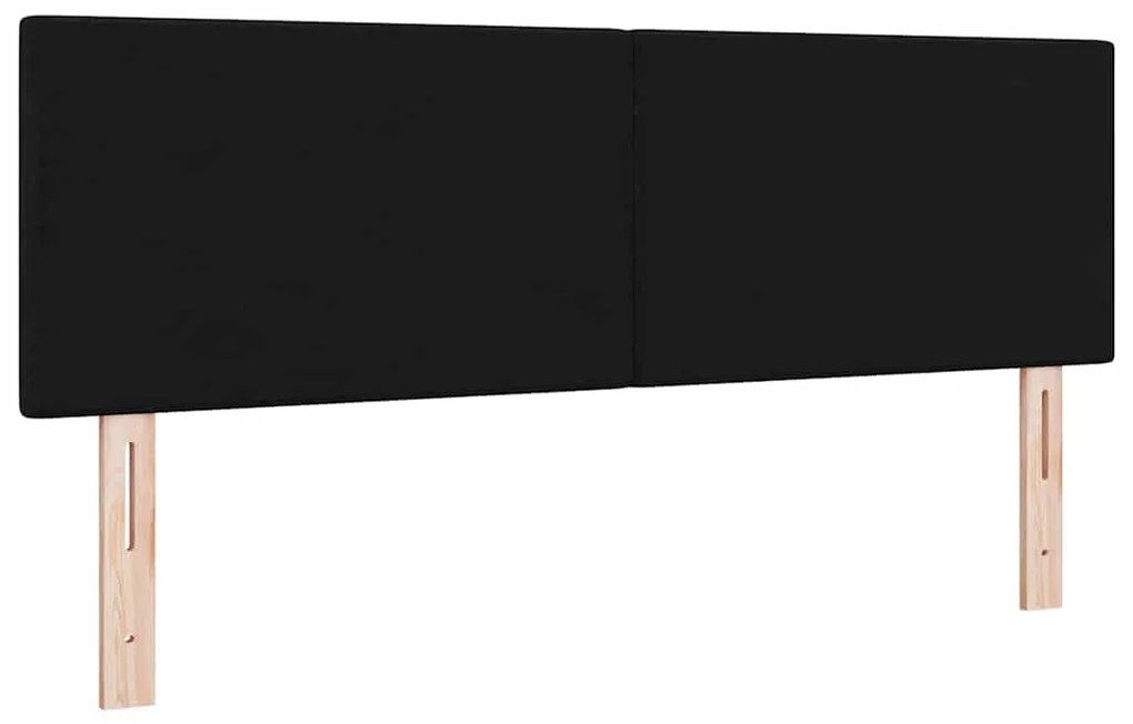 vidaXL Κεφαλάρι με κεφαλάρι Μαύρο 140 cm ύφασμα