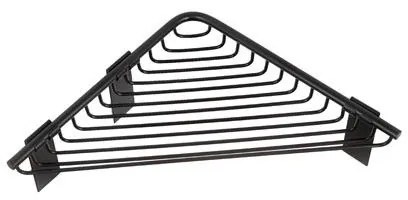 KARAG RETI Γωνιακό καλάθι σχαρωτό μαύρο ματ 21x21cm