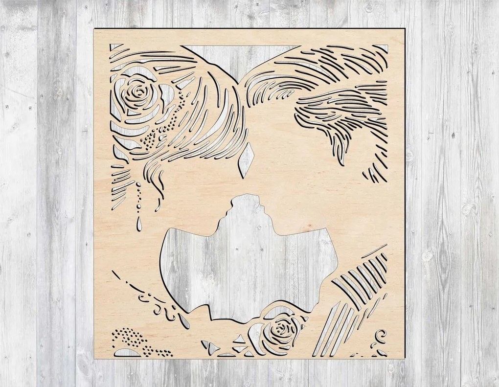 Intra απο ξύλο plywood 3mm-4mm πάχος - Τέχνη διακόσμησης γάμου Δίασταση 30x30 cm Intraeaxys-zo9yzvx7