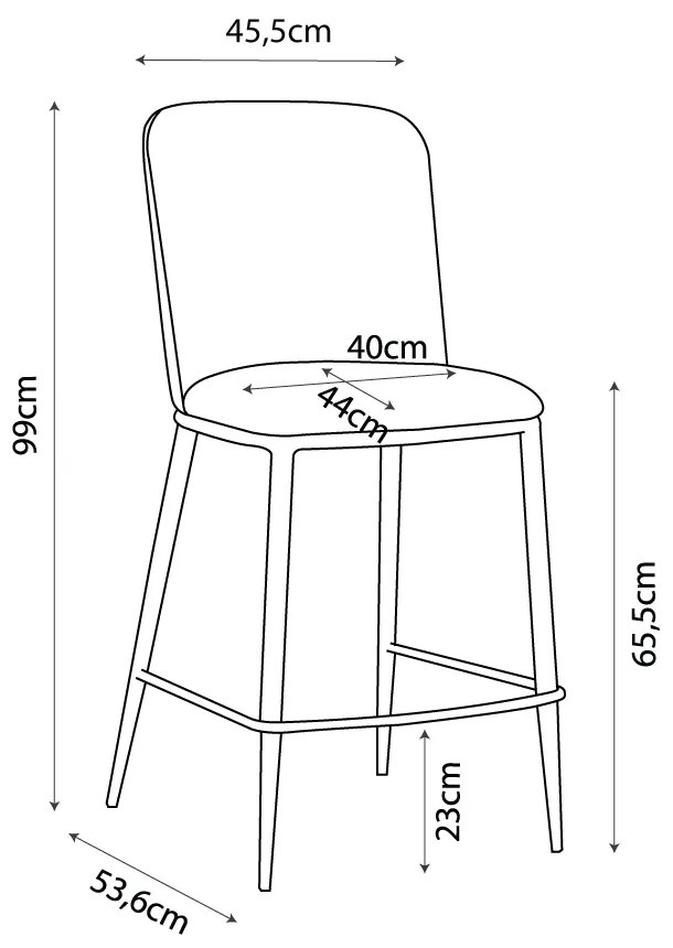 COUTURE ΣΚΑΜΠΩ BAR ΛΑΔΙ 45,5x53,58xH99cm - 26-0052