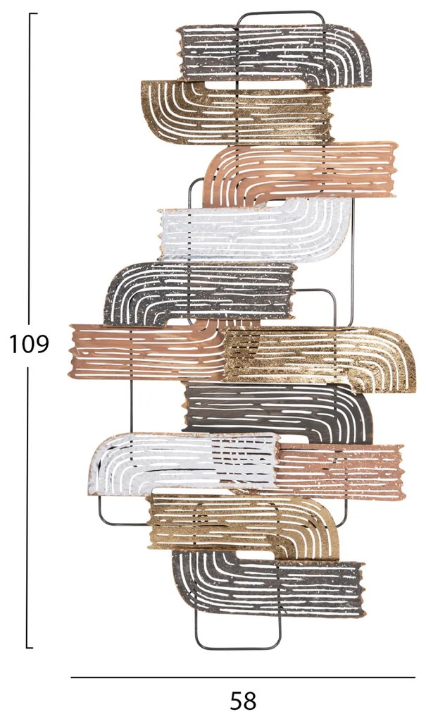 ΔΙΑΚΟΣΜΗΤΙΚΟ ΤΟΙΧΟΥ HM4206 ΜΕΤΑΛΛΟ ΣΕ ΔΙΑΦΟΡΑ ΧΡΩΜΑΤΑ 58x4x109εκ. - 0412886 - HM4206