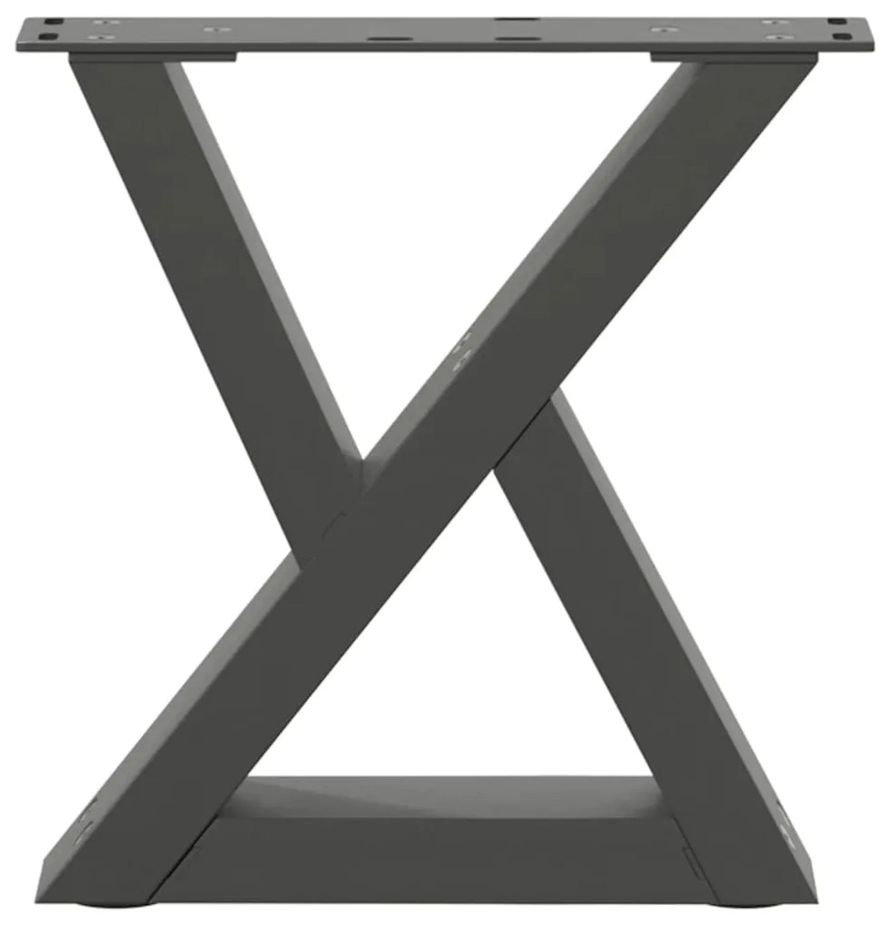 vidaXL Πόδια Τραπεζιού Σαλονιού 2 τεμ. Ανθρακί 40x(30-31,3) εκ. Ατσάλι