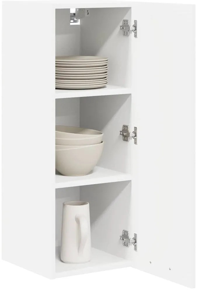 vidaXL Κρεμαστό ντουλάπι με αποθήκευση 2 pcs Λευκό 30 x 31 x 80 εκ.