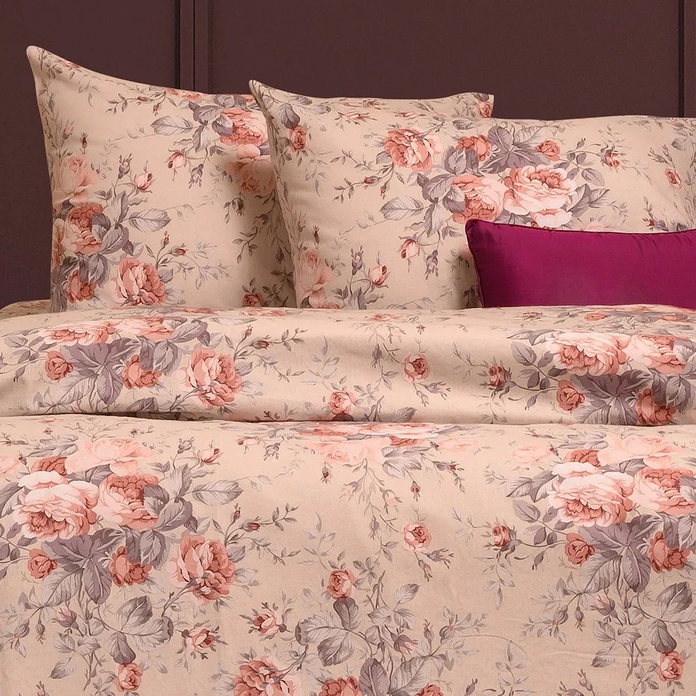 Ζεύγος Μαξιλαροθήκες Φανελένιες 53x72εκ. Peonia Rose Winter Line Mini Melinen 20004018