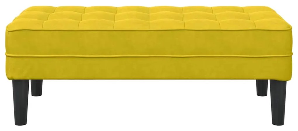 vidaXL Παγκάκι Κίτρινο 113 x 57 x 39 εκ. Βελούδο