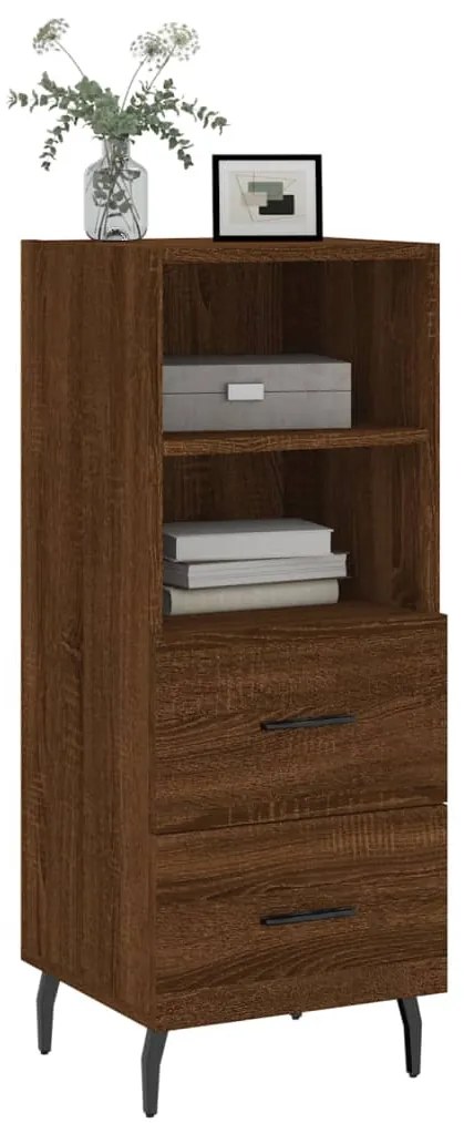 vidaXL Ντουλάπι Καφέ Δρυς 34,5 x 34 x 90 εκ. Επεξεργασμένο Ξύλο