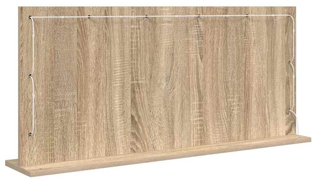 vidaXL Καθρέφτης τουαλέτας με καθρέφτη Δρύς Sonoma 100 x 45 x 18 εκ.