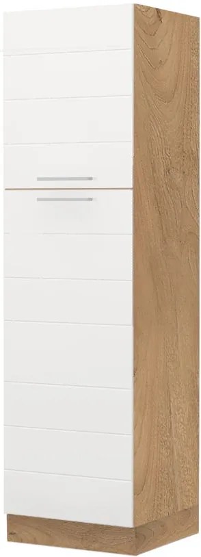Επιδαπέδιο ντουλάπι ψηλό Hudson K21-60-2KF-Καρυδί - Λευκό