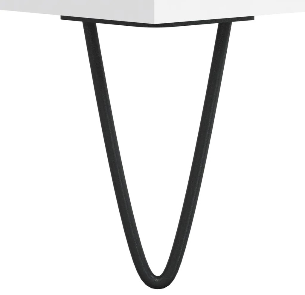 vidaXL Δισκοθήκη Λευκή 85 x 38 x 48 εκ. από Επεξεργασμένο Ξύλο