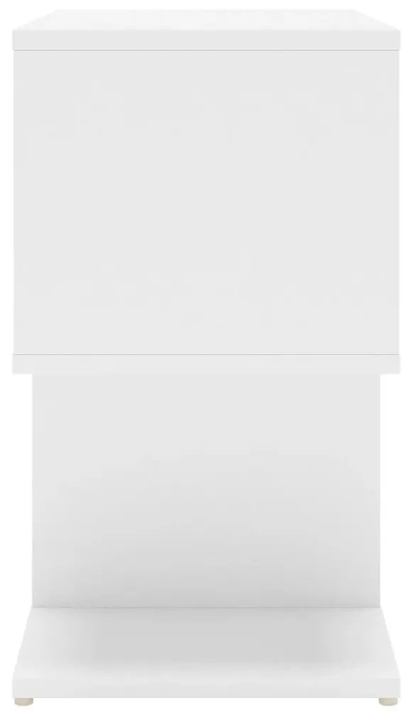 Κομοδίνο Λευκό 50 x 30 x 51,5 εκ. από Μοριοσανίδα - Λευκό