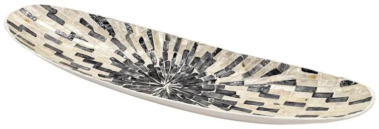 Διακοσμητικό Μπώλ Baboo - Κοχύλι Tear Drop FL01 Fylliana Γκρί - Λευκό 54x15x7 εκ. 54x15x7 εκ.