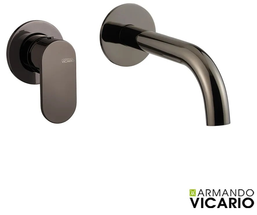 Μπαταρία Νιπτήρα Τοίχου Slim Vicario Black Chrome 500045-405