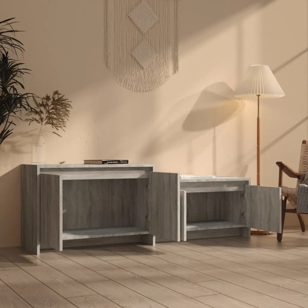 vidaXL Έπιπλο Τηλεόρασης Γκρι Sonoma 146,5x35x50 εκ. Επεξεργ. Ξύλο