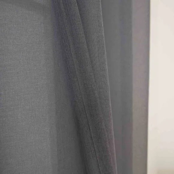 Beauty Home Ύφασμα κουρτίνας με το μέτρο γάζα Sharp Art 8448 Φ300 Άνθρακί