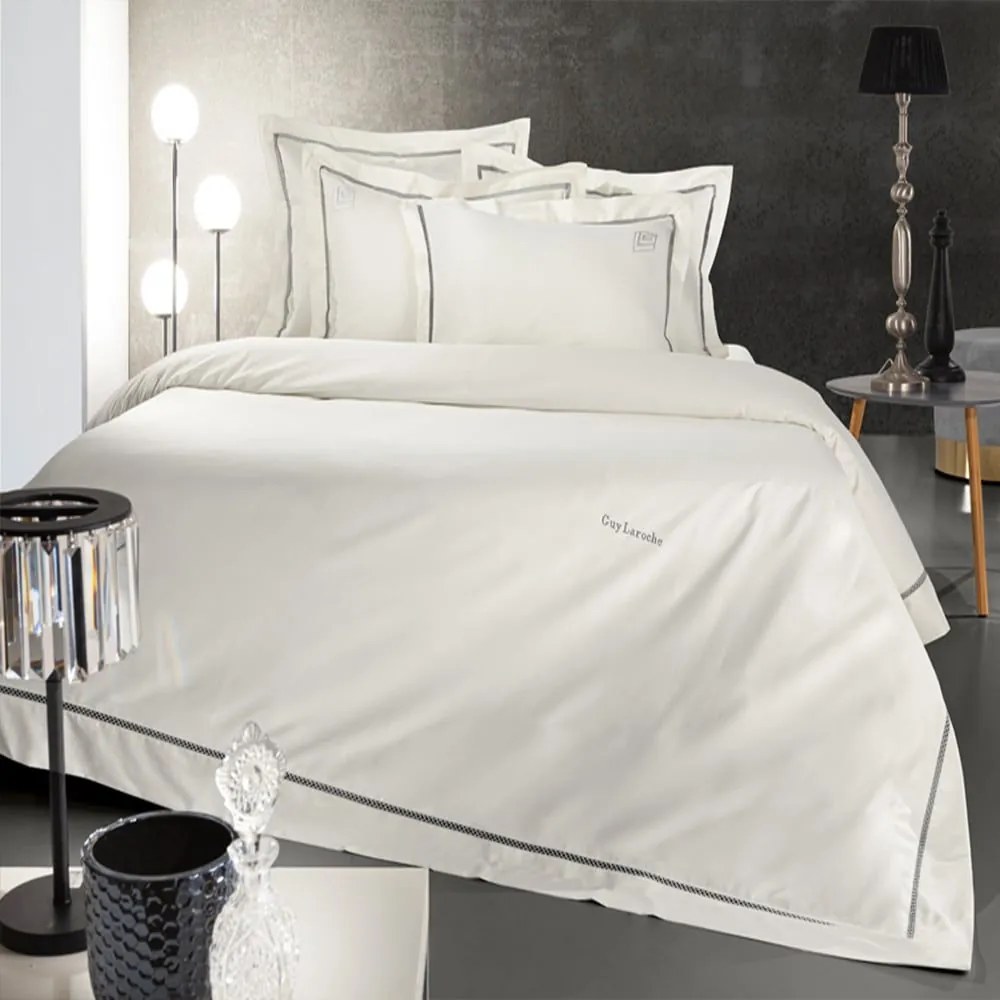 Παπλωματοθήκη Blend (Σετ 3τμχ) Silver - Ivory Guy Laroche King Size 260x260cm 100% Βαμβακοσατέν