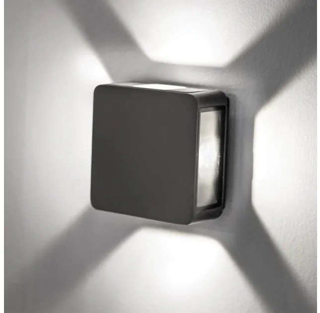 Απλίκα Φωτιστικό Τοίχου LED 8W IP65 3000K Σκούρο Γκρι E197 Zambelis-E197-Ανθρακί E197