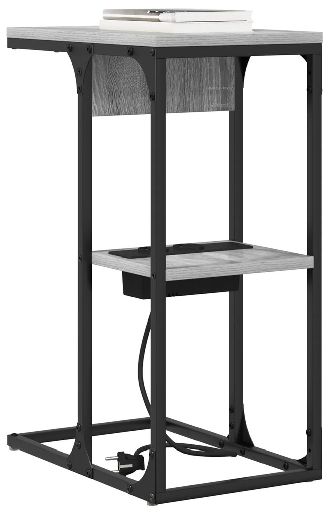 vidaXL Κομοδίνο Γκρι Sonoma 41.5 x 26 x 60.5 εκ Επεξεργασμένο ξύλο