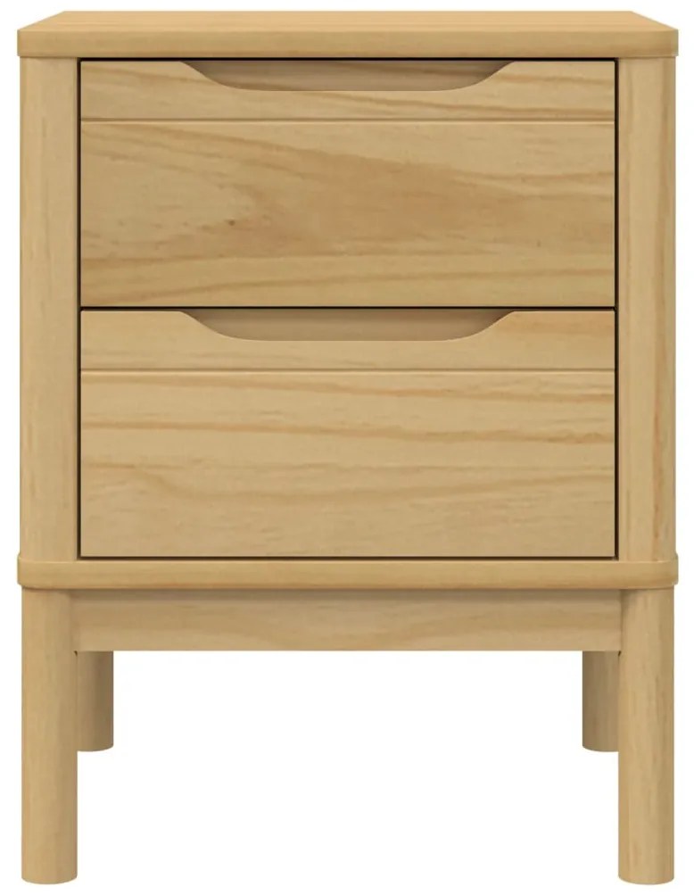 vidaXL Κομοδίνο FLORO Καφέ 45 x 39 x 57 εκ. από Μασίφ Ξύλο Πεύκου