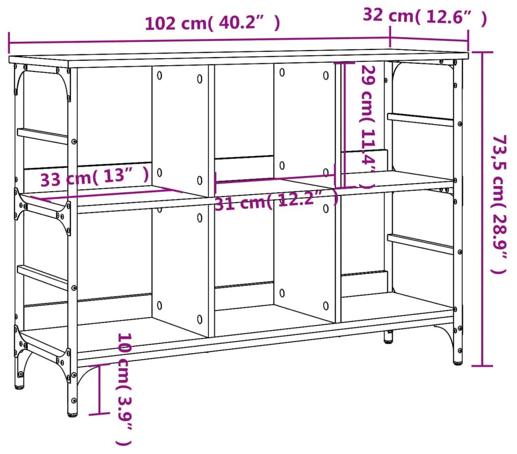 ΜΠΟΥΦΕΣ ΓΚΡΙ SONOMA 102 X 32 X 73,5 ΕΚ. ΑΠΟ ΕΠΕΞΕΡΓΑΣΜΕΝΟ ΞΥΛΟ 837725