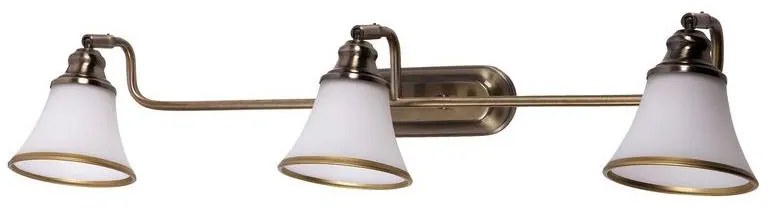 Rabalux Φωτιστικό Μπάνιου - Καθρέπτη Τρίφωτο Grando Π56xY7cm Λευκό-Μπρονζέ 6547