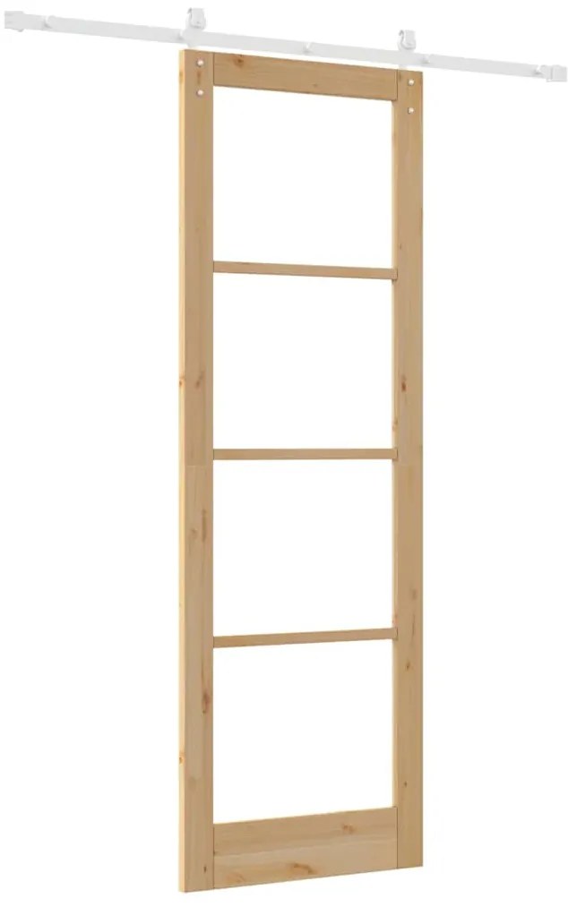 vidaXL Συρόμενη Πόρτα ORKDAL Καφέ 78 x 232 cm Μασίφ ξύλο πεύκου