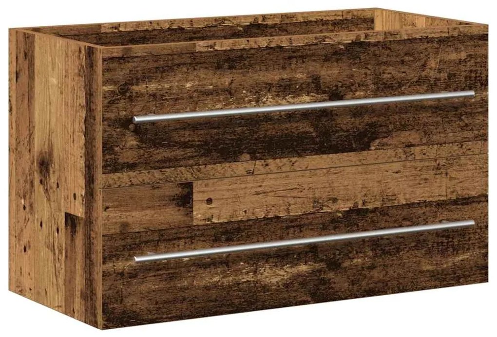 vidaXL Ντουλάπα Νιπτήρα Mπάνιου Παλαιό ξύλο 80 x 38.5 x 48 cm