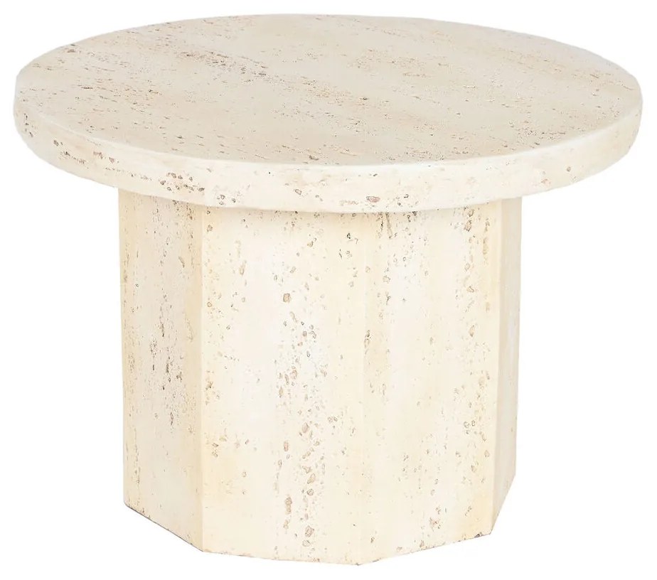 Βοηθητικό Τραπεζάκι Home ESPRIT Μπεζ Μαγνήσιο 60 x 60 x 41,9 cm
