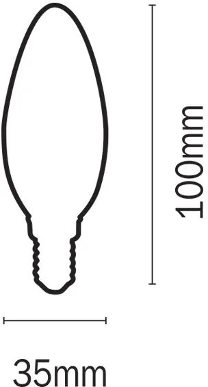 Λαμπτήρας LED Filament InLight E14 C35 5W 2700K