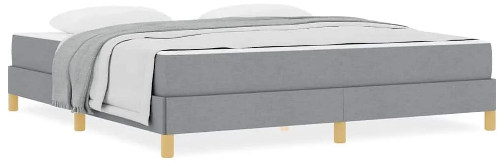 vidaXL Κρεβάτι με ελατήρια Ανοιχτό γκρι, Καφέ 180 x 200 cm