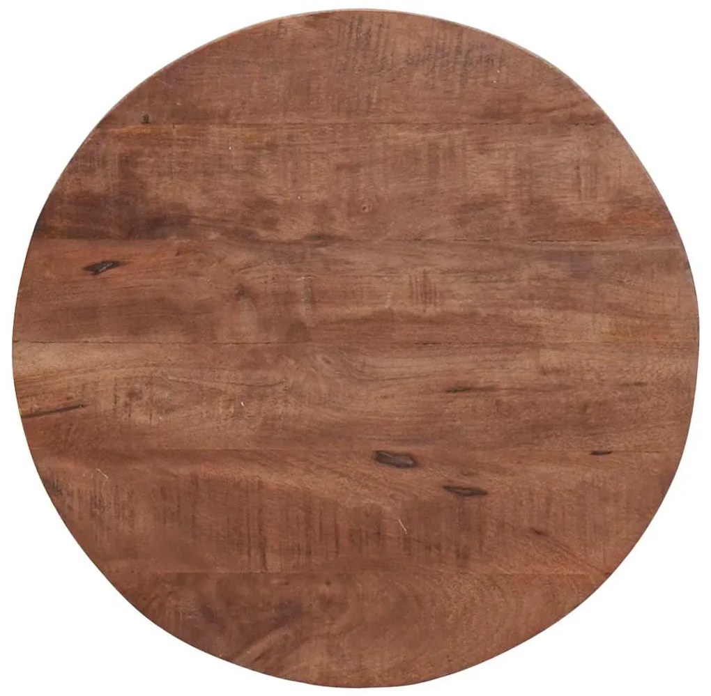 vidaXL Τραπεζάκια Καφέ Στερεών 3 pcs Μασίφ ξύλο μάνγκο και χάλυβας