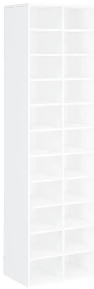 vidaXL Παπουτσοθήκη Λευκή 54 x 34 x 183 εκ. από Επεξεργασμένο Ξύλο