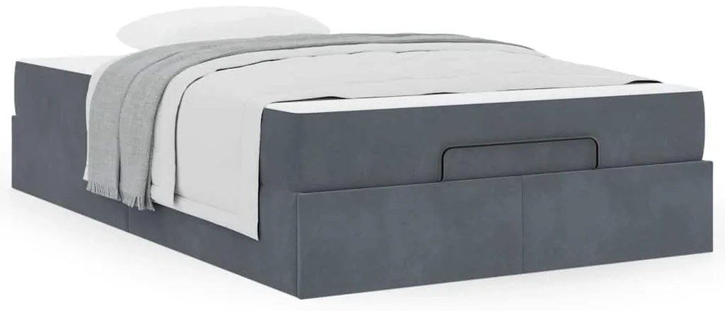 vidaXL Σκελετός Κρεβατιού Σκούρο γκρι 140 x 190 cm Βελούδο