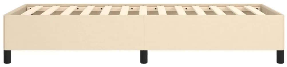 vidaXL Πλαίσιο κρεβατιού χωρίς στρώμα Κρέμα 80x200 cm Ύφασμα