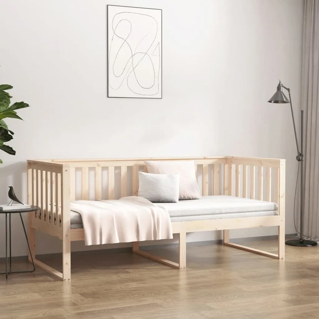 vidaXL Καναπές Κρεβάτι Χωρίς Στρώμα 90x200 εκ. Μασίφ Ξύλο Πεύκου