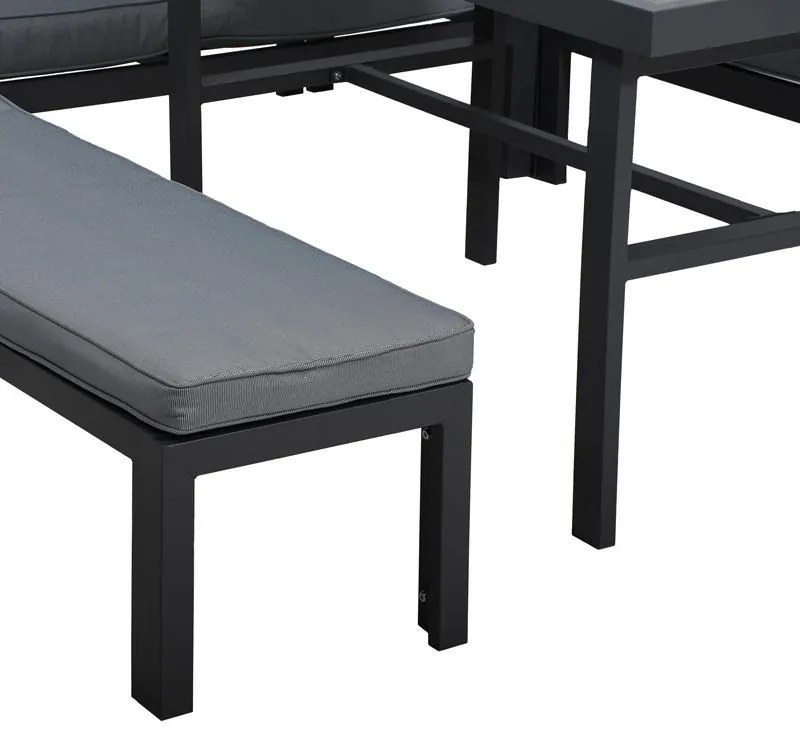 Σετ κήπου γωνιακό Estelle Fylliana Γκρί 213x213x65 εκ. 213x213x65 εκ.