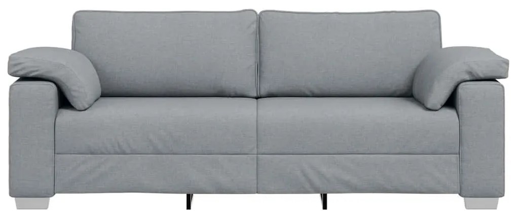 vidaXL Καναπές με μαξιλάρι Ανοιχτό γκρι 219 x 77 x 82 εκ ύφασμα